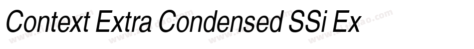 Context Extra Condensed SSi Extra Condensed字体转换